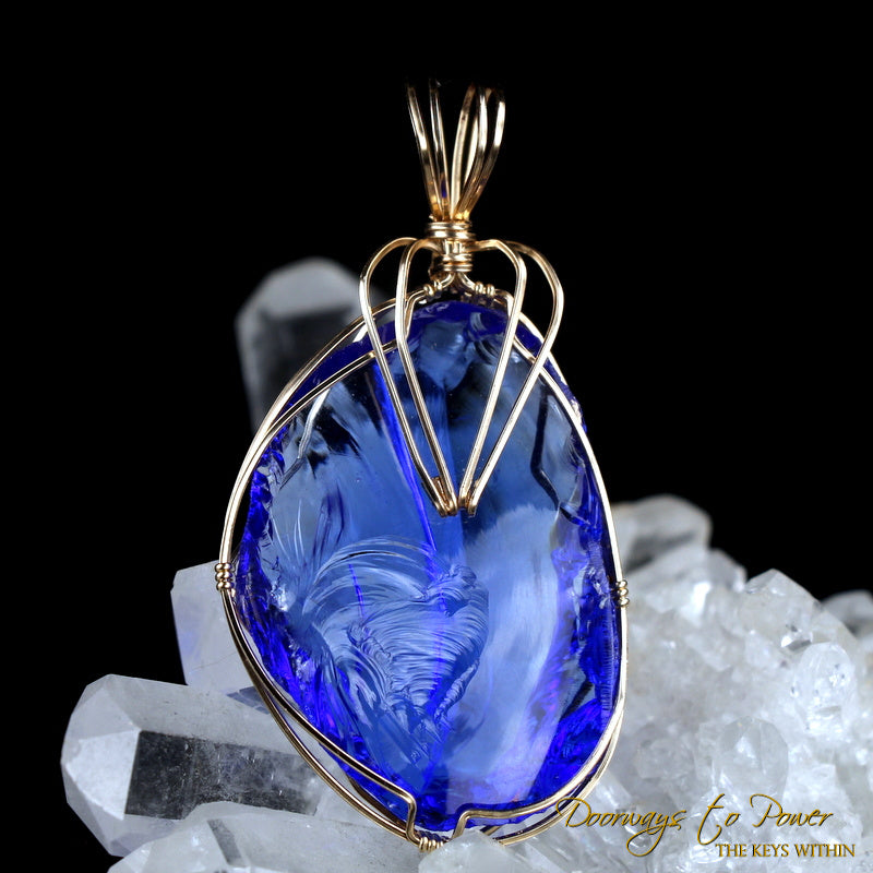 Tanzanite Fire Andara Crystal Pendant 14k 'L u M i N a R y'