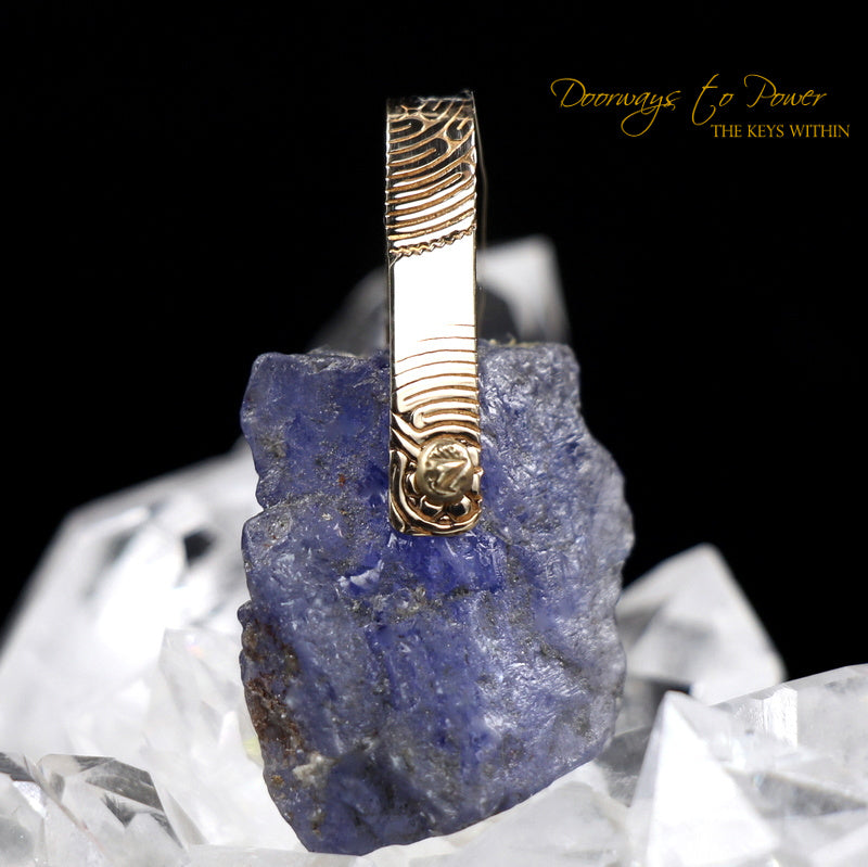 Tanzanite Light Language Crystal Pendant ™ 14k