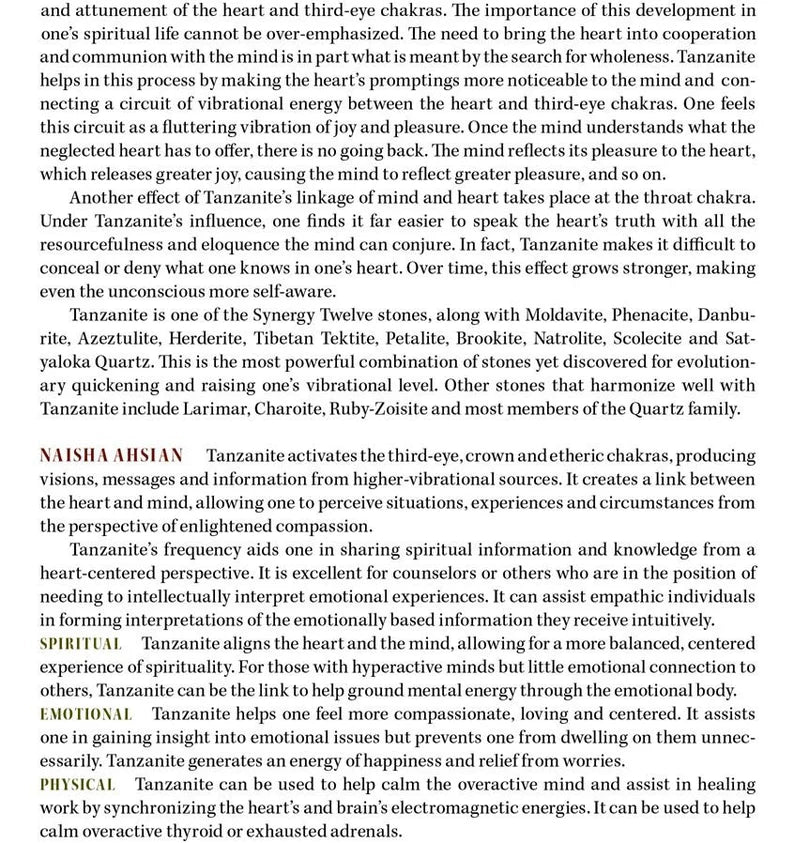 Tanzanite Crystal Properties