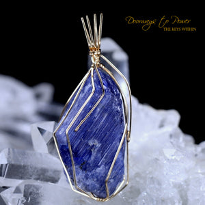 Tanzanite Synergy 12 Stone Crystal Pendant 14k