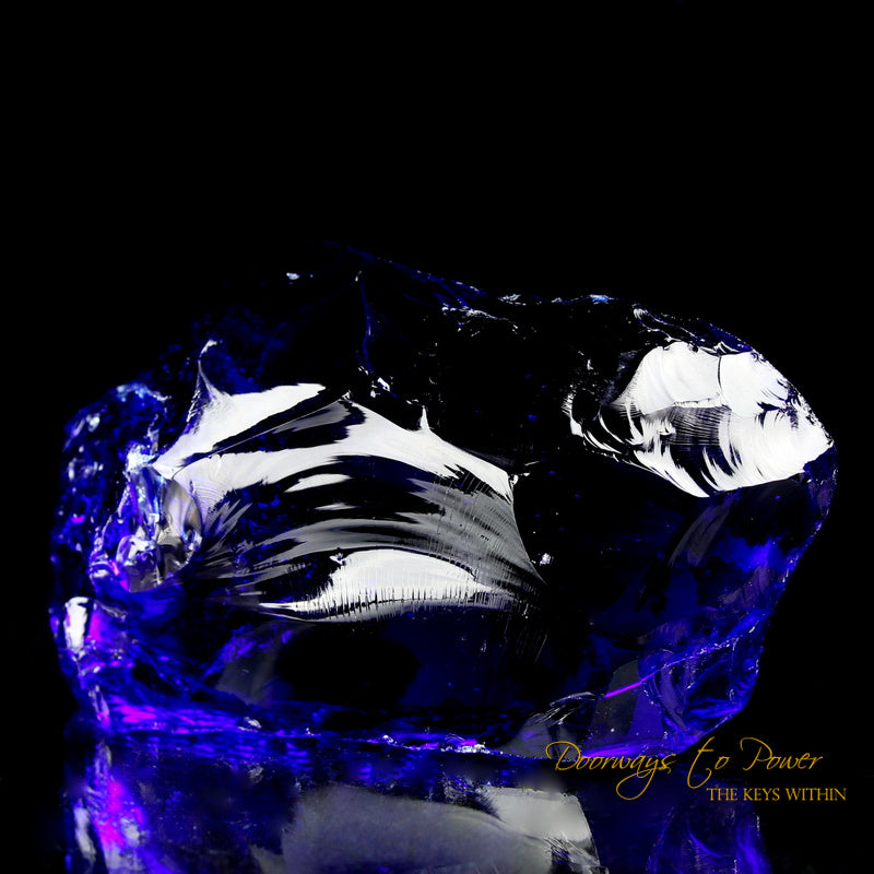 Tanzanite Fire Monatomic Andara Crystal Sculpture 'Galactic Re Calibration' Lady Nellie Andara Crystals Mt Shasta California