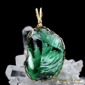 Thoth the Atlantean Emerald Green Andara Pendant 14k