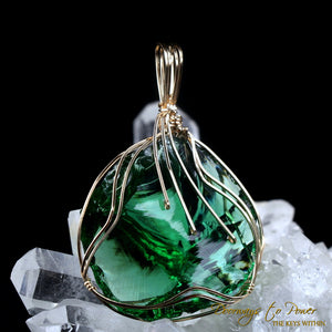 Thoth the Atlantean Emerald Green Andara Pendant 14k