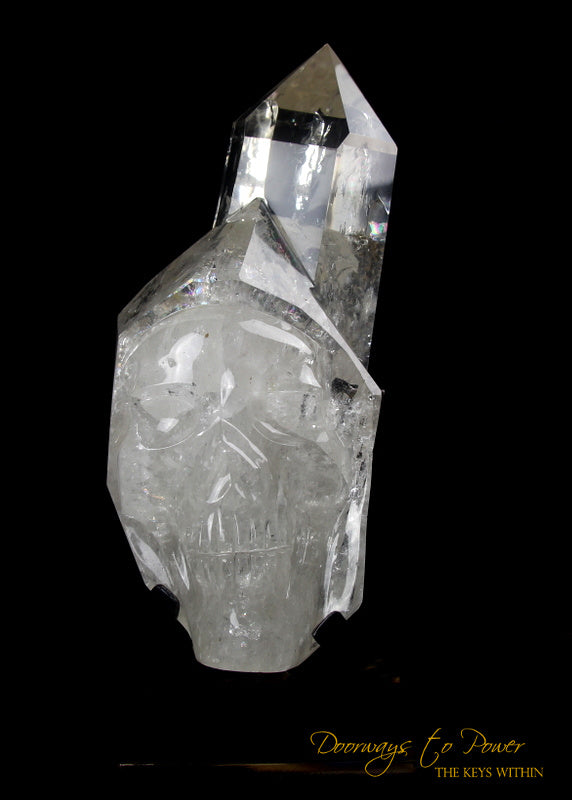 Massive Hand Carved Quartz Crystal Skull