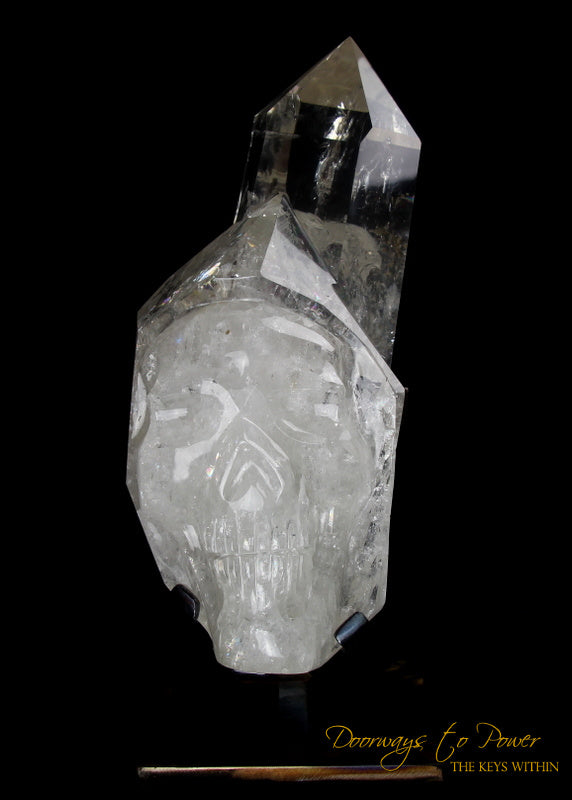 XL Clear Quartz Crystal GUARDIAN Skull Powerful 