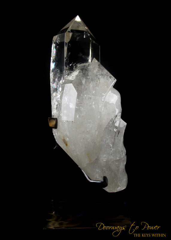 XL Clear Quartz Crystal GUARDIAN Skull Powerful 