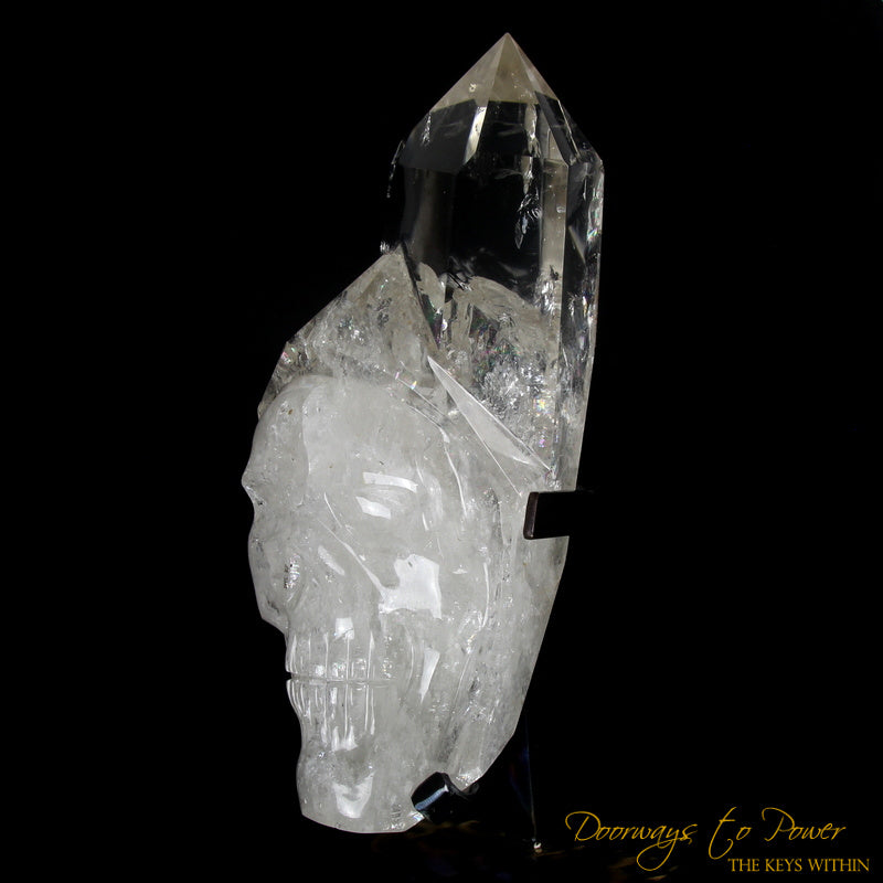 XL Clear Quartz Crystal GUARDIAN Skull Powerful 