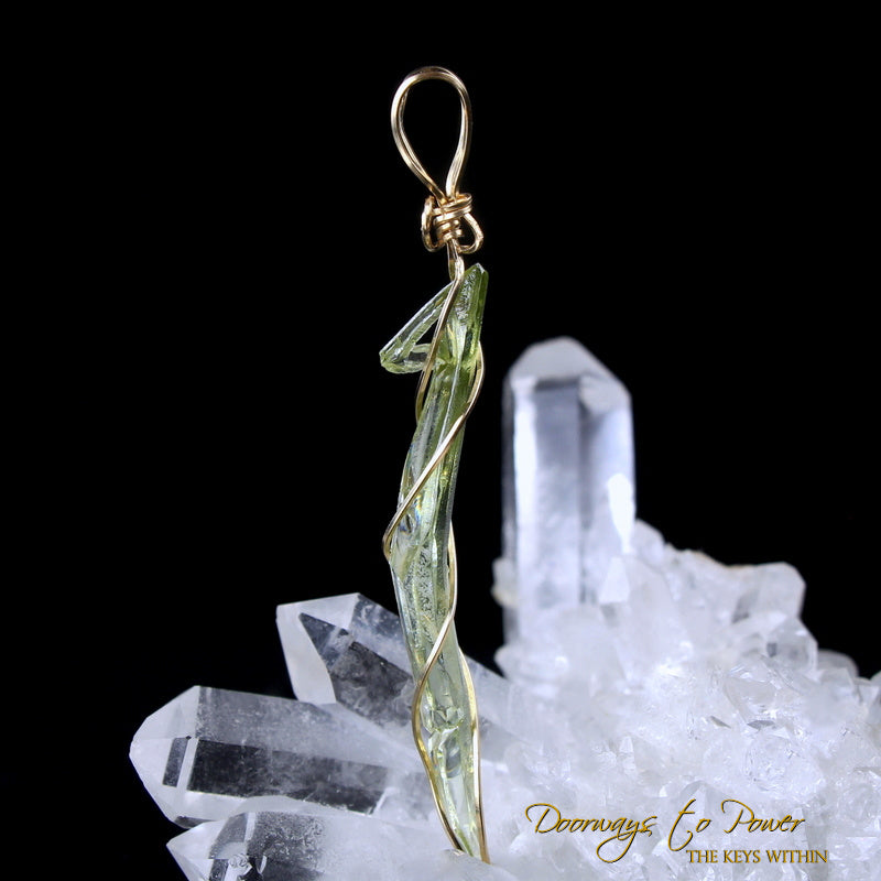 Zincite Crystal Pendant 14k