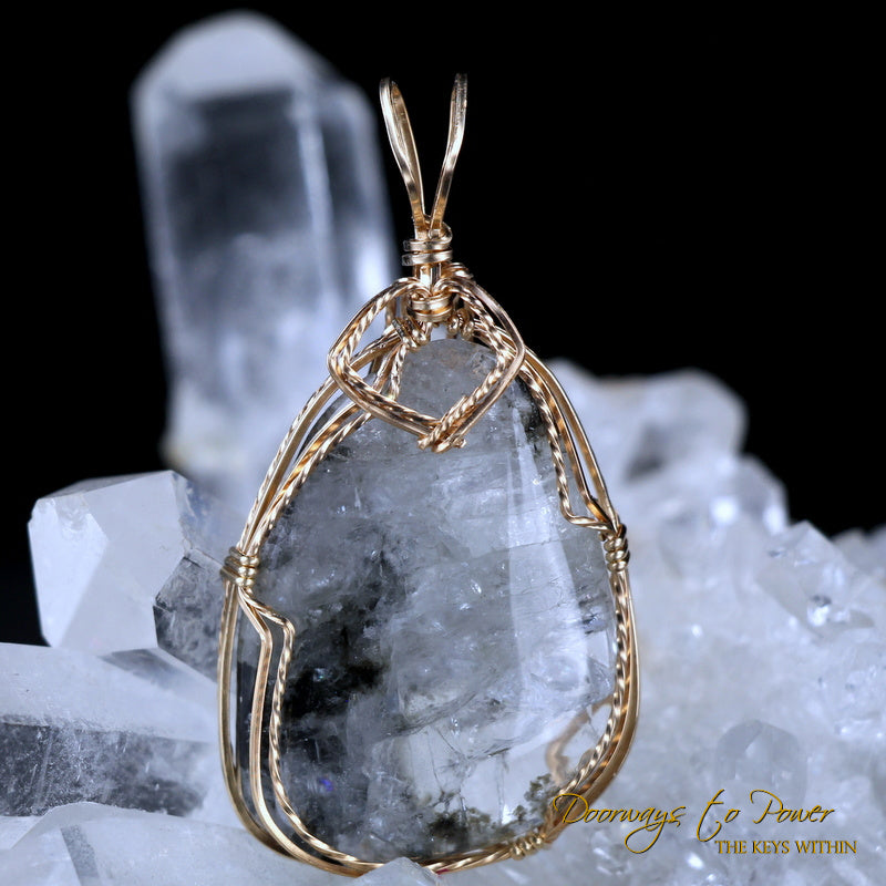 Azozeo Phenacite Crystal Pendant 14k