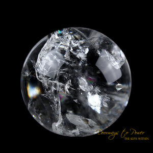 Lemurian Light Quartz Crystal Sphere 'Holographic Connection'