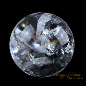 Lemurian Light Quartz Crystal Sphere 'Holographic Connection'
