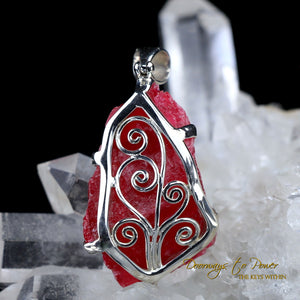 Rhodonite Crystal Pendant 925 SS