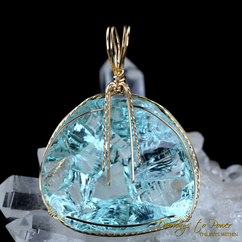 Aqua Serenity Andara Pendant 14k 'Atlantean Hologram'  1995 Lady Nellie monatomic Andaras Mt Shasta