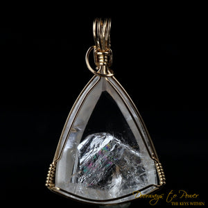 Era of Light Lemurian Manifestation Quartz Pendant 14k