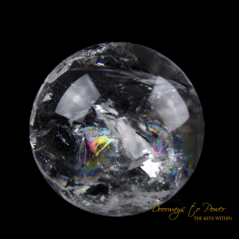 Lemurian Light Quartz Crystal Sphere 'Holographic Connection'