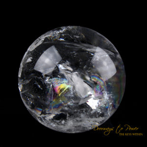 Lemurian Light Quartz Crystal Sphere 'Holographic Connection'