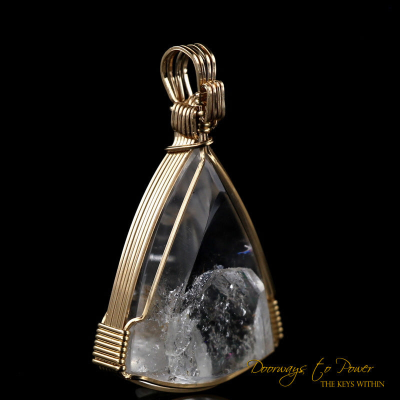 Era of Light Lemurian Manifestation Quartz Pendant 14k