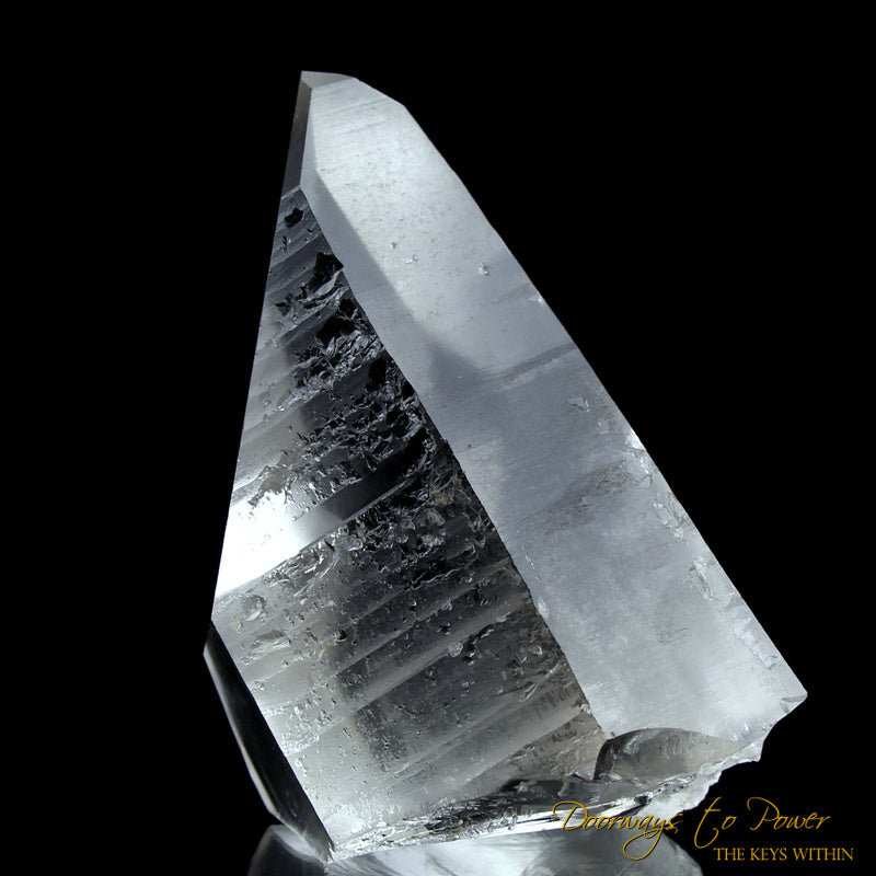 Golden Lemurian Lightning Strike Quartz Crystal Point