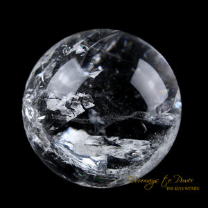 Lemurian Light Quartz Crystal Sphere 'Holographic Connection'