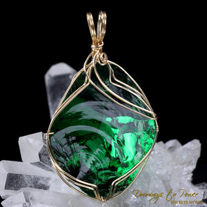 Thoth the Atlantean Emerald Green Andara Pendant 14k