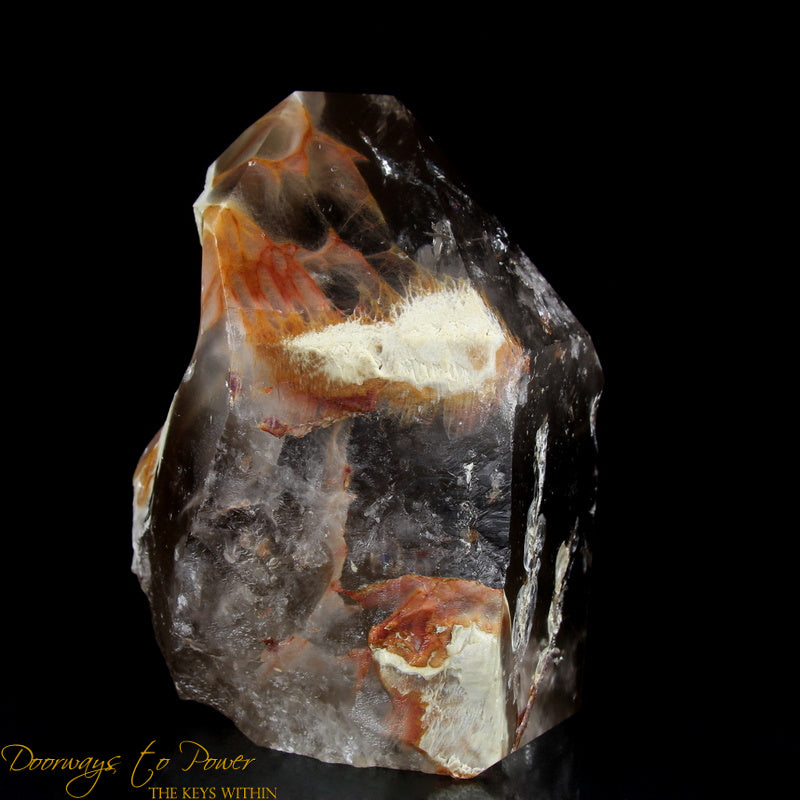 Angel Phantom Amphibole Quartz Crystal Point XL