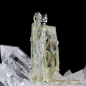 Hiddenite Crystal Pendant 925 SS