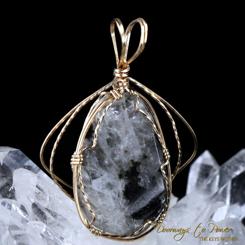 Azozeo Phenacite Crystal Pendant 14k