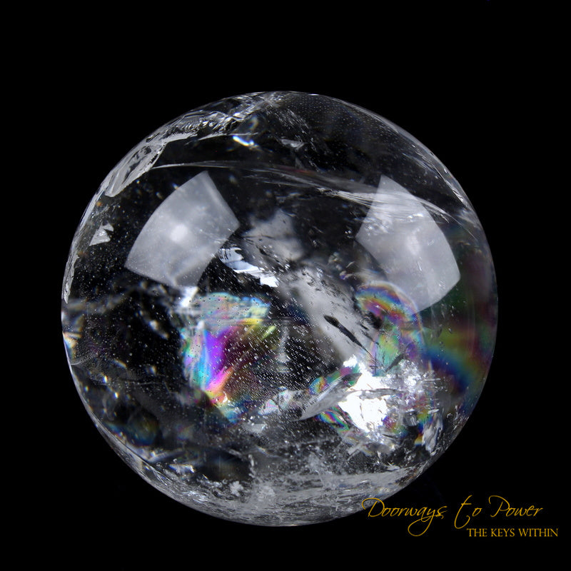 Lemurian Light Quartz Crystal Sphere 'Holographic Connection'