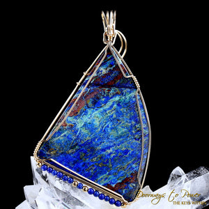 Azurite Crystal Pendant 14k