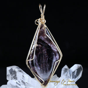 Charoite Crystal Pendant 14k