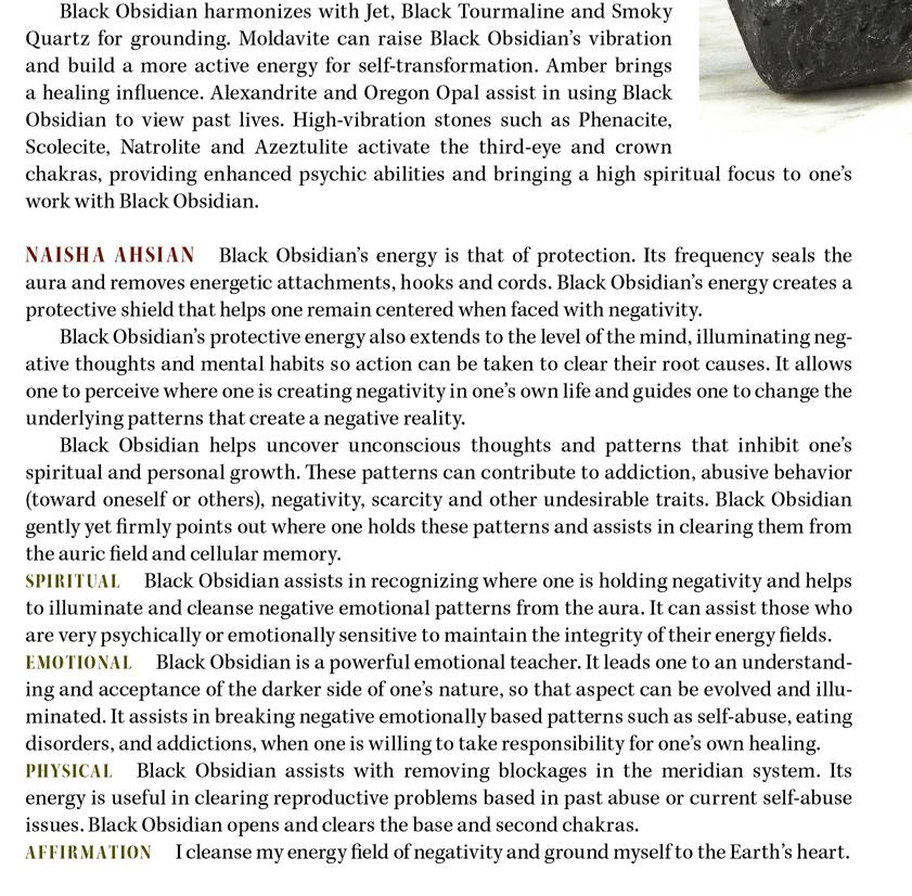 Obsidian Crystal Properties