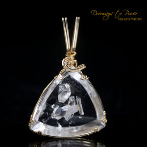 Era of Light Lemurian Manifestation Quartz Pendant 14k