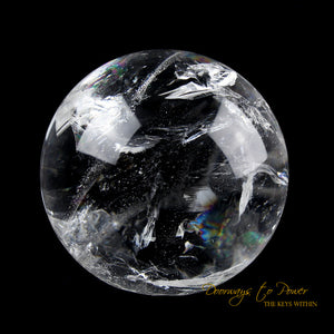Lemurian Light Quartz Crystal Sphere 'Holographic Connection'
