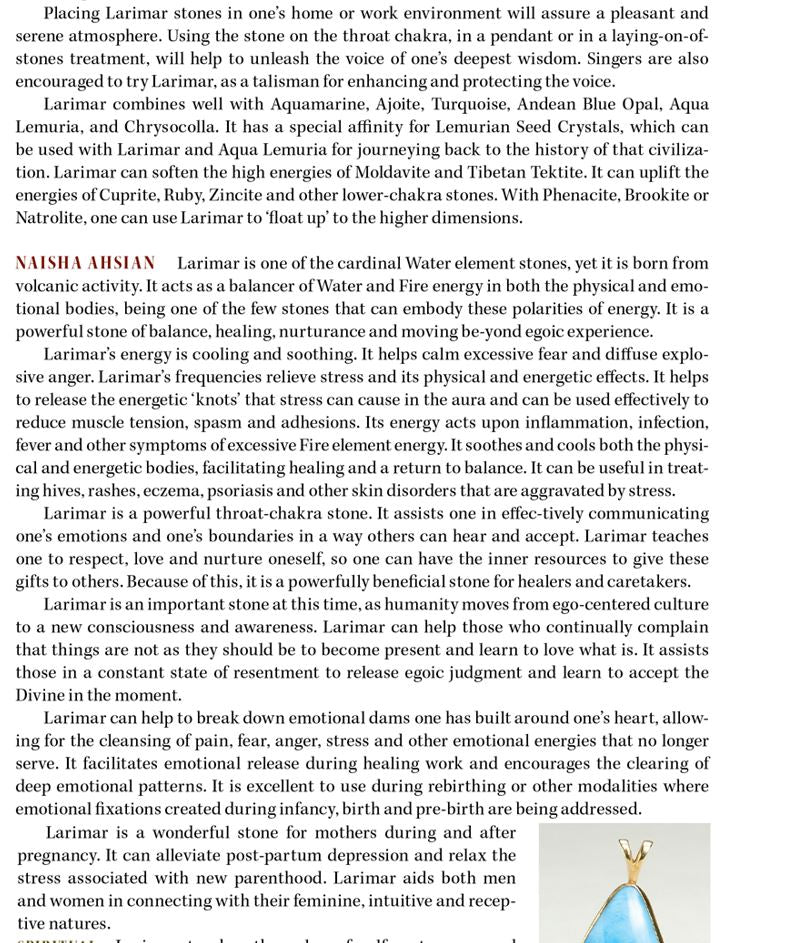 larimar crystal properties