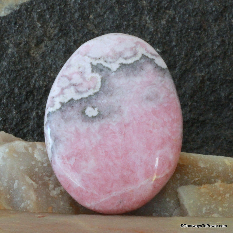 Rhodochrosite Palm Stone Crystal