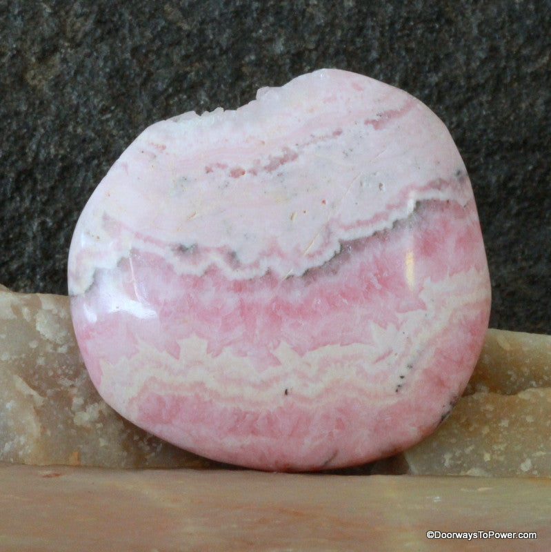 Rhodochrosite Crystal Free Form with Druzy