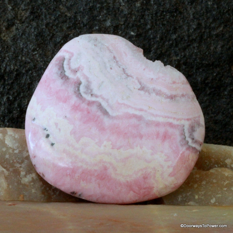 Rhodochrosite Crystal Free Form with Druzy