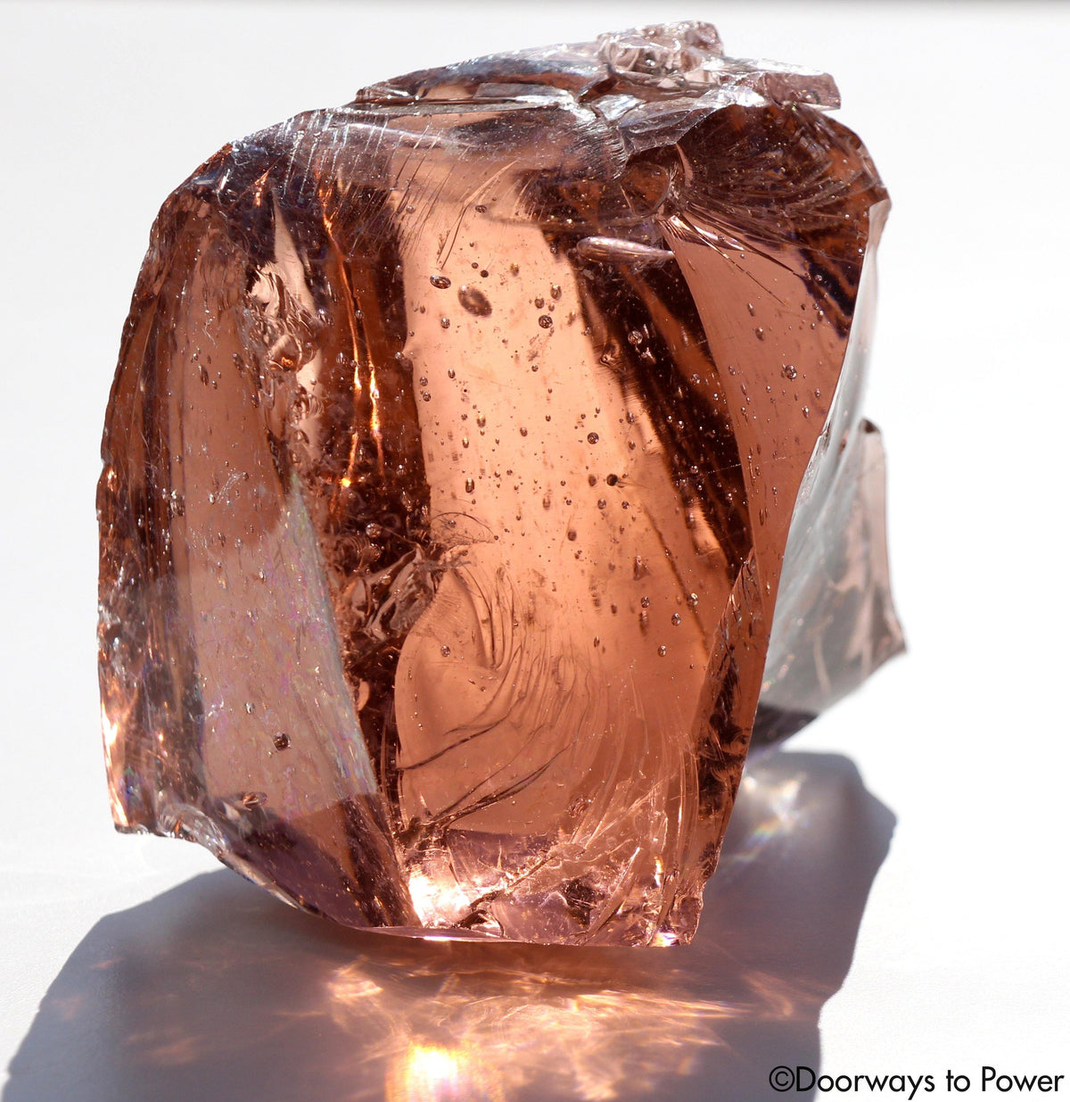 XL Desert Rose Pink Monatomic Andara Temple Crystal 'ZEN'