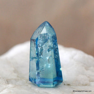 Aqua Aura Quartz Crystal Tower Master Dow