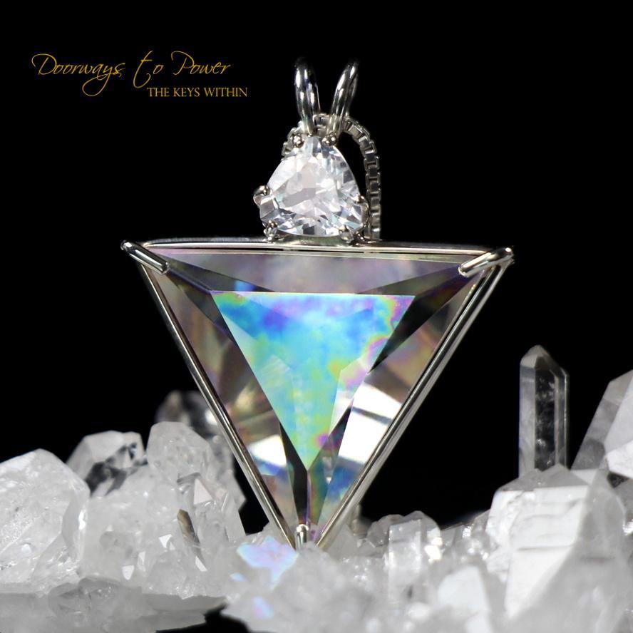 Angel Aura Quartz & Phenacite Angelic Star Pendant