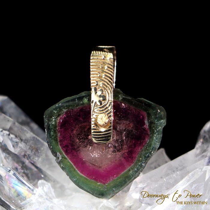 Watermelon Tourmaline Light Language Pendant