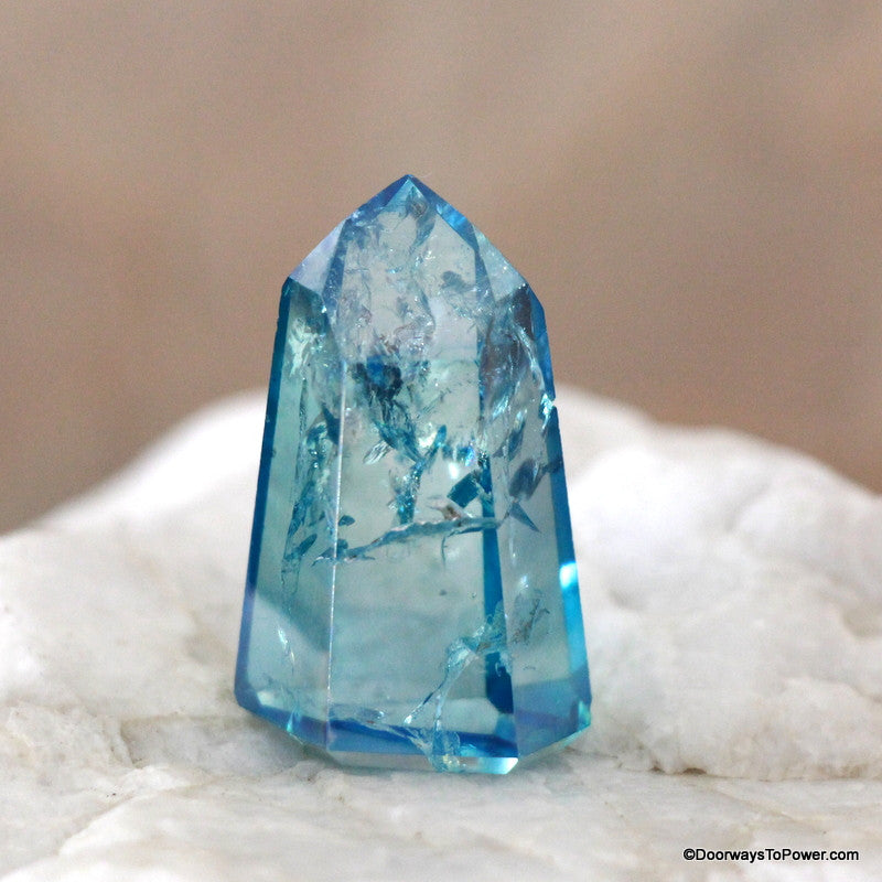 Aqua Aura Quartz Crystal Tower Master Dow