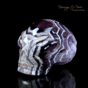 Chevron Amethyst Crystal Skull