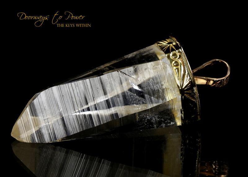 Light Language Quartz Crystal Pendant