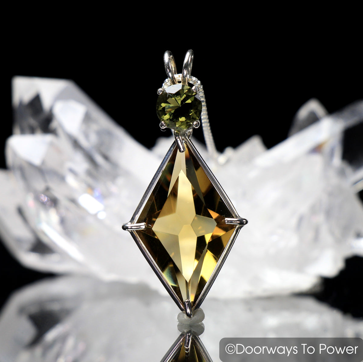 Citrine & Moldavite Ascension Star Pendant
