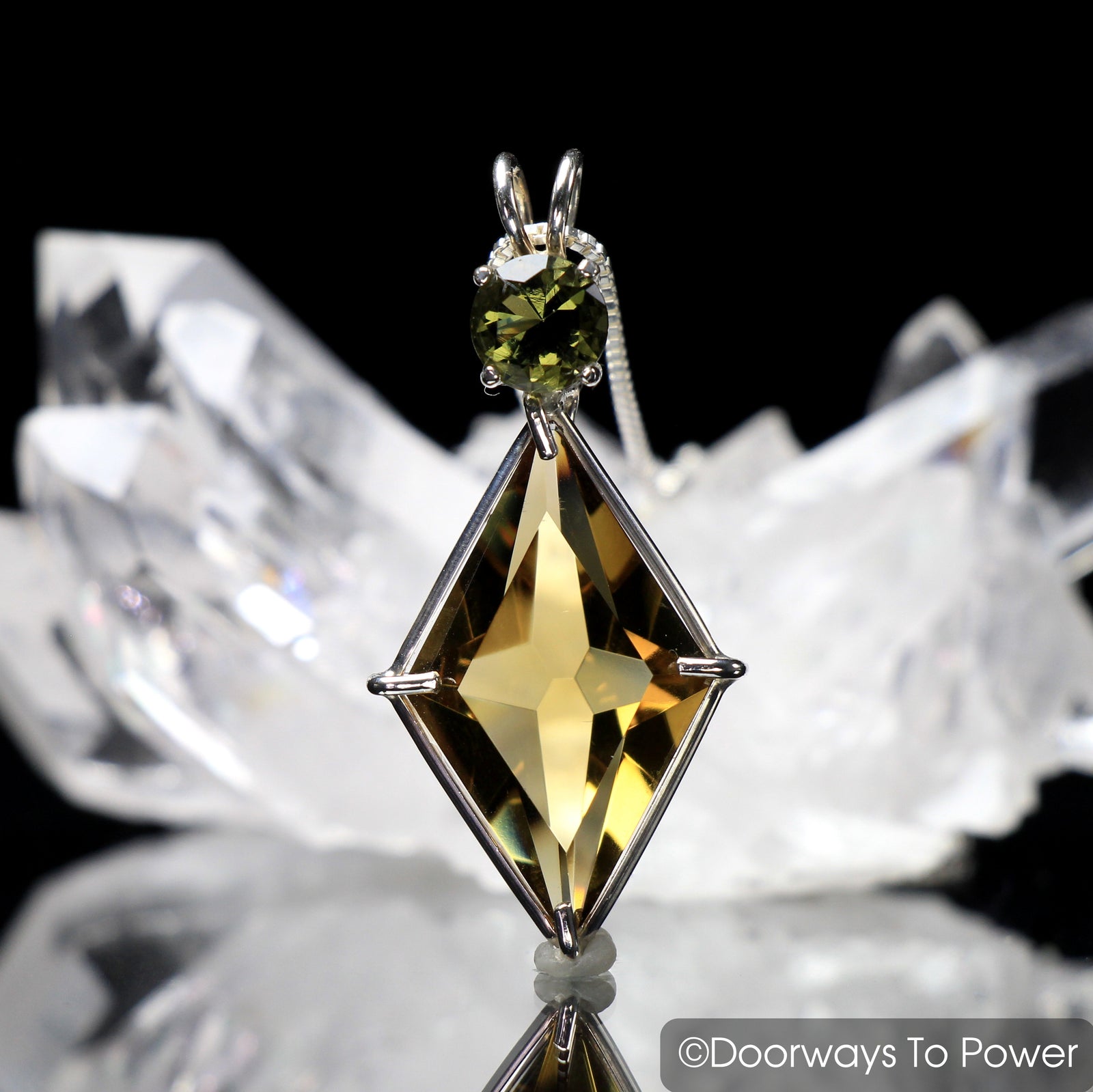 Citrine & Moldavite Ascension Star Pendant
