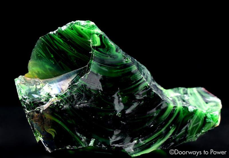 Luminescent Pleiaidan Green Monatomic Andara Crystal 'Ultra Rare'