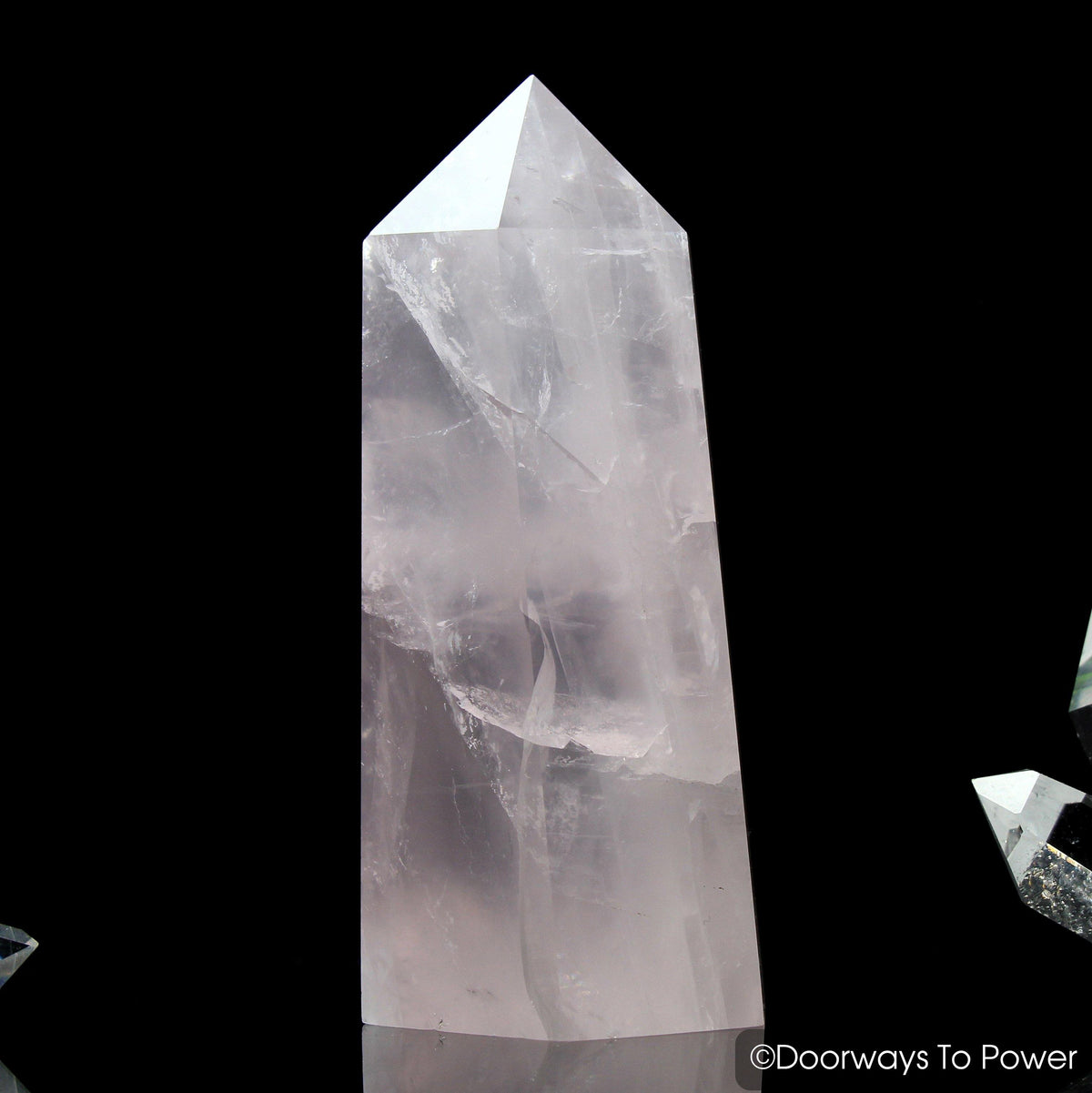 John of God Crystal Pastel Rose Quartz Generator Point