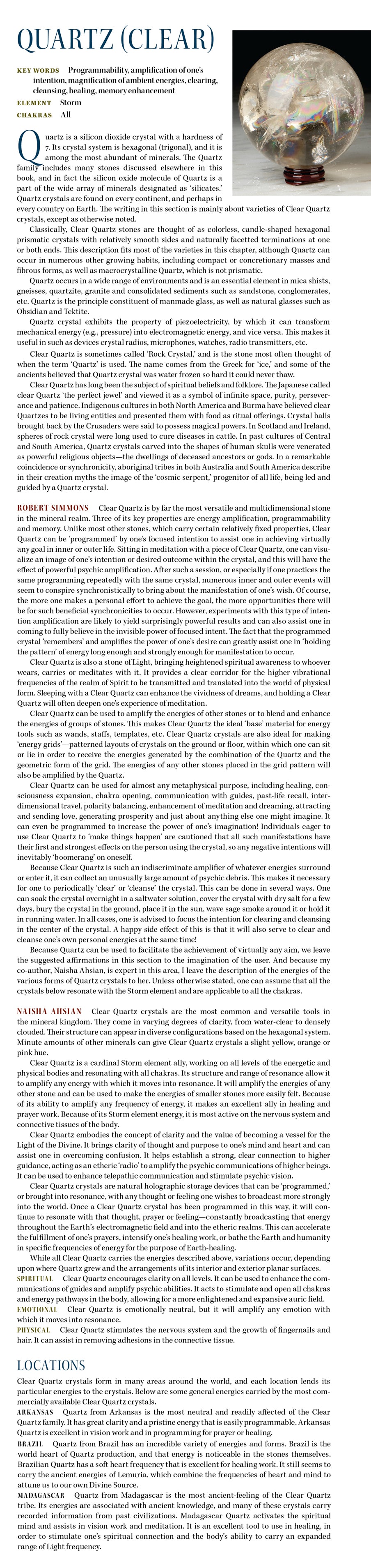 John of God Crystal Properties Book of Stones