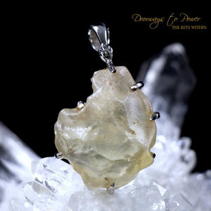 Libyan Gold Tektite Crystal Pendant